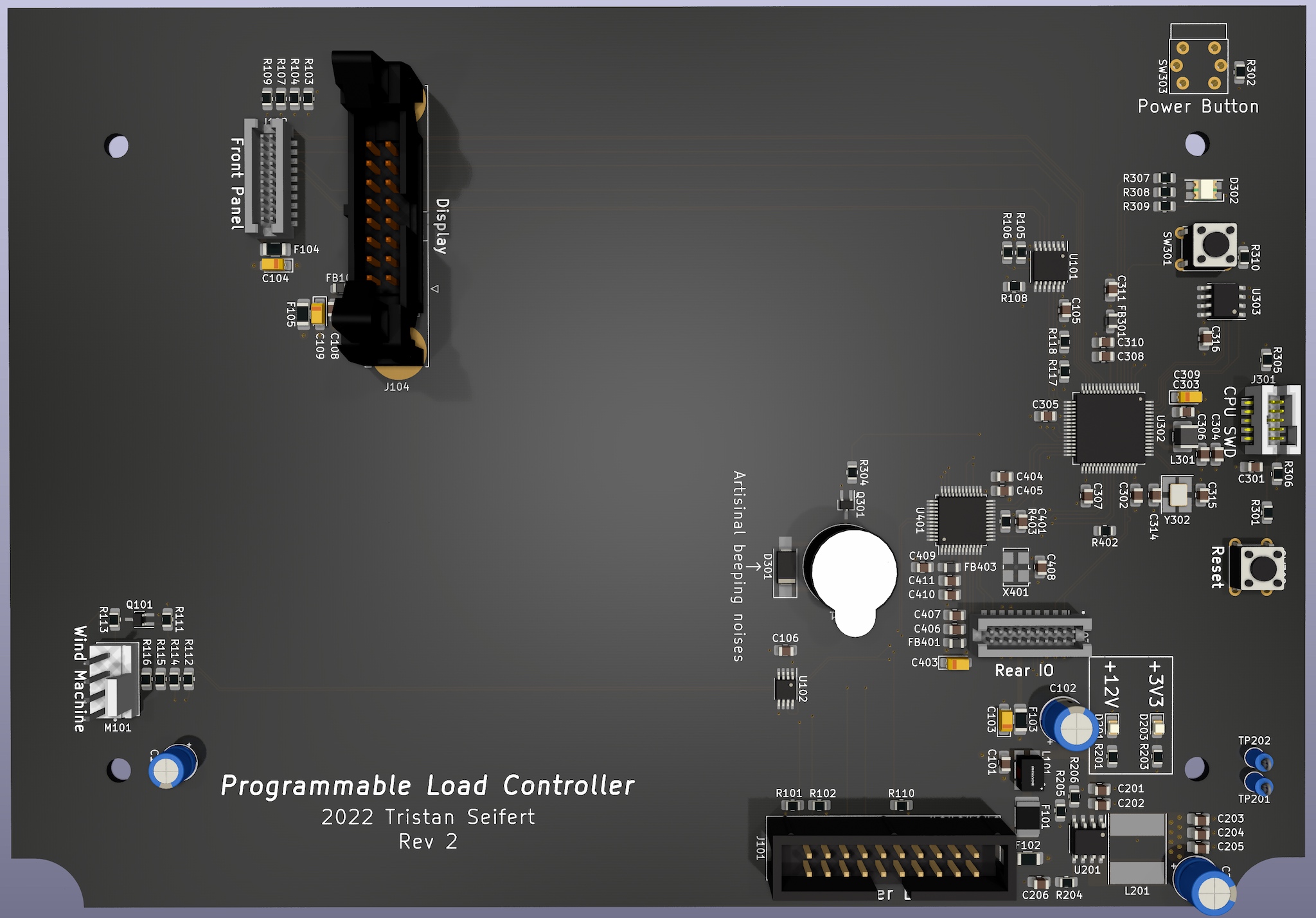 3D render of the analog board