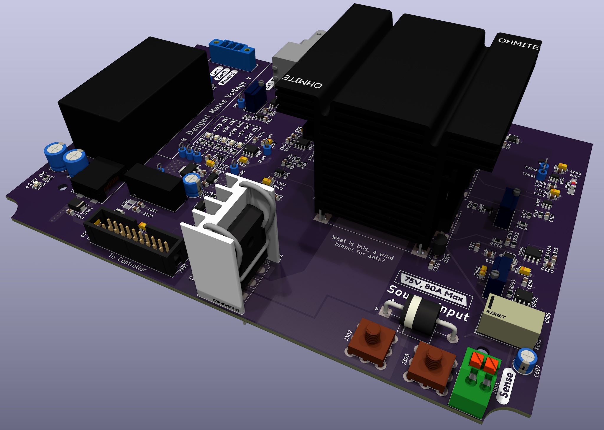 3D render of the analog board